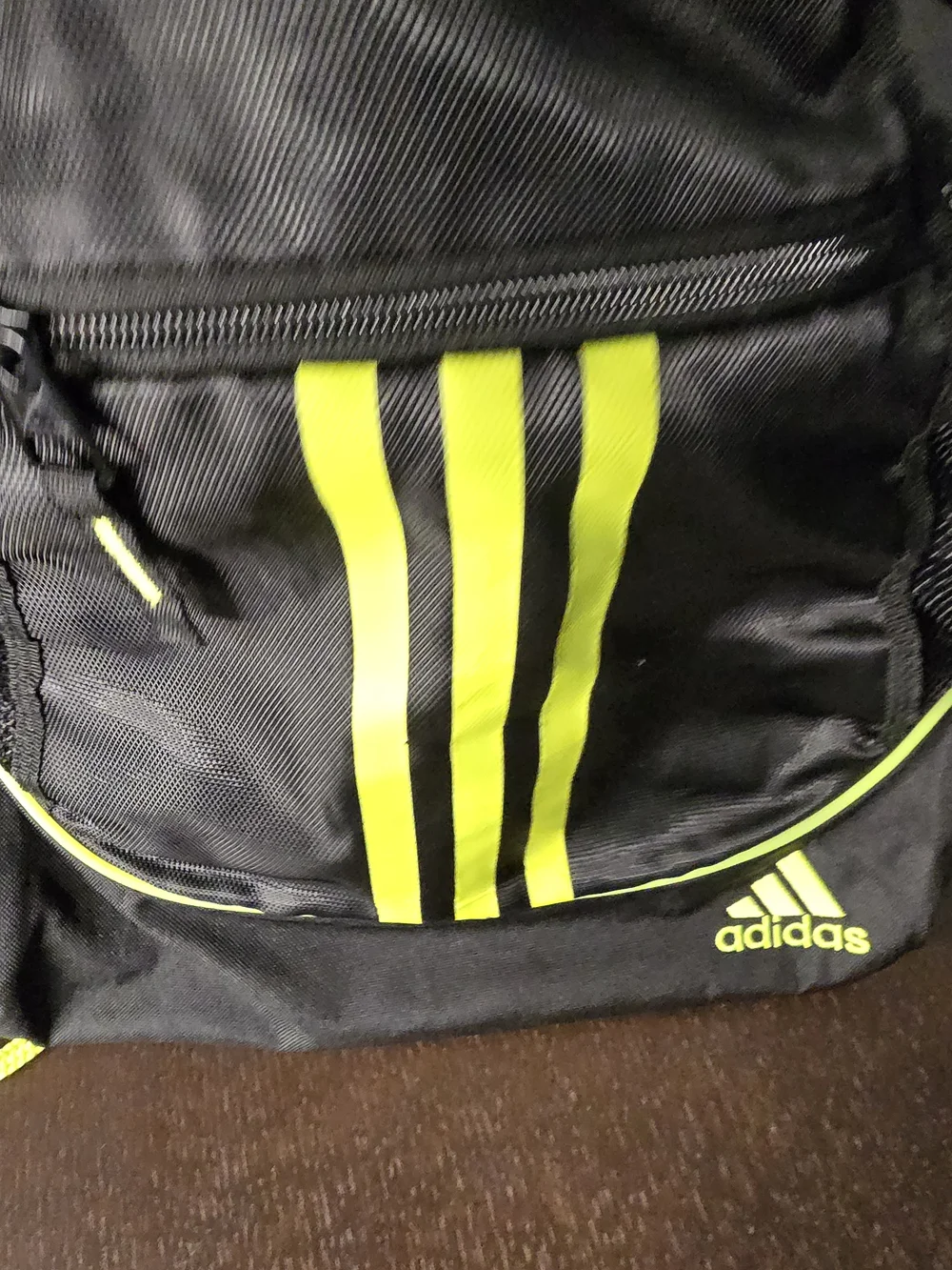 adidas Men's Black & Neon Drawstring Gym Sack